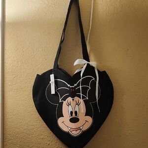 Disney Black Heart-Shaped Minnie Mouse Bag